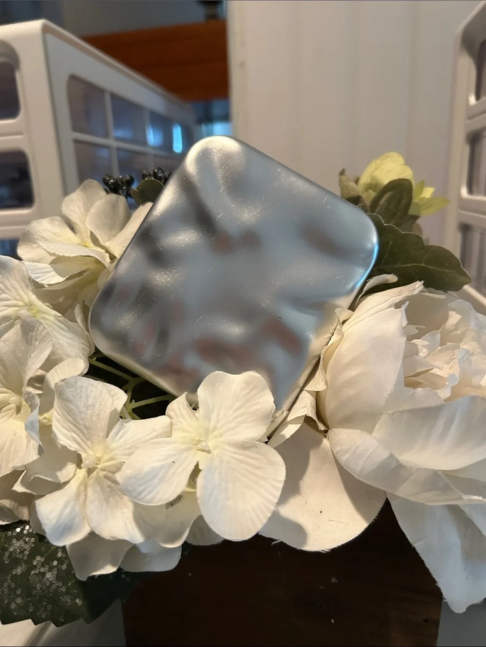 Metallic Compact Mirror - Silver - Picture 2 of 5